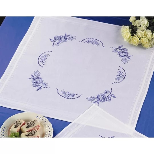 Image 1 of Permin White Square Tablecloth Cross Stitch Kit