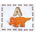 Image of Little Star Stitches Orange Dino Initial Cross Stitch Kit