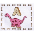 Image of Little Star Stitches Pink Dino Initial Cross Stitch Kit