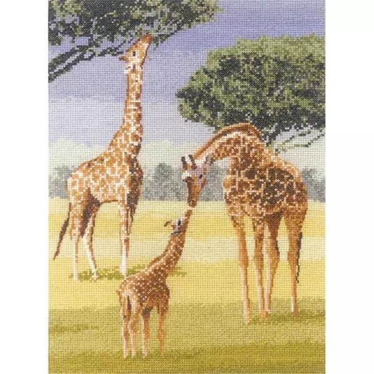 Image 1 of Heritage Giraffes - Aida Cross Stitch Kit