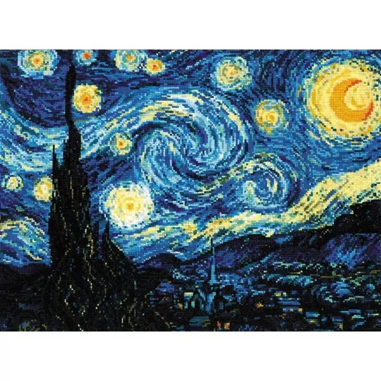 Image 1 of RIOLIS Van Gogh - Starry Night Cross Stitch Kit