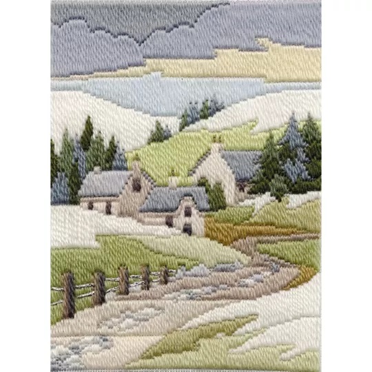 Image 1 of Derwentwater Designs Cottages Winter Long Stitch Kit