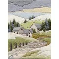 Image of Derwentwater Designs Cottages Winter Long Stitch Kit