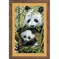 Image of RIOLIS Panda with Young Cross Stitch Kit