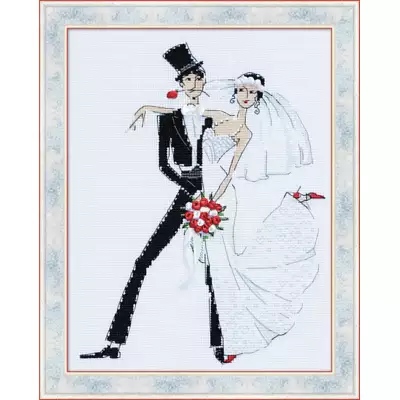 Image 1 of RIOLIS Wedding Tango Wedding Sampler Cross Stitch Kit