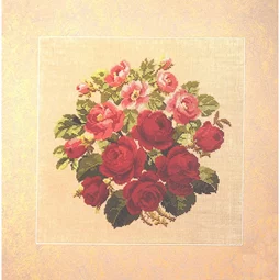 Permin Roses Cross Stitch Kit