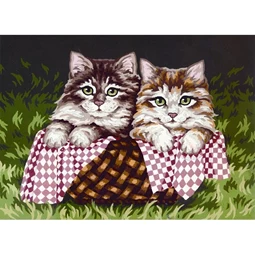 DMC Kittens in a Basket Tapestry Canvas