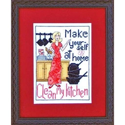 Bobbie G Designs Clean My Kitchen Cross stitch Chart