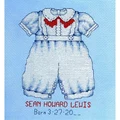Image of Bobbie G Designs Sweet Baby Boy Birth Sampler Cross stitch Chart