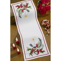 Permin Christmas Candle Runner Cross Stitch Kit
