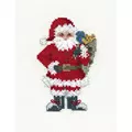 Image of Derwentwater Designs Santa's Sack Christmas Card Making Christmas Cross Stitch Kit