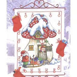 Permin Santa Toadstool Calendar Cross Stitch Kit