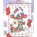 Image of Permin Santa Toadstool Calendar Cross Stitch Kit