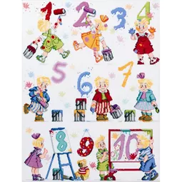 Royal Paris Triplets Numbers Cross Stitch Kit