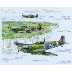 DMC Spitfire over Dover Cross Stitch Kit