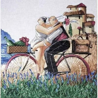 Image 1 of Design Works Crafts Just Married Cross Stitch Kit