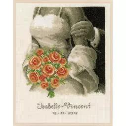 Vervaco The Bouquet Wedding Sampler Cross Stitch Kit