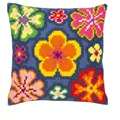 Image of Vervaco Bright Flowers Cross Stitch Kit