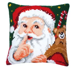 Vervaco Father Christmas Cushion Cross Stitch Kit