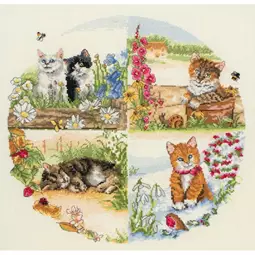 Anchor Cats and Seasons Cross Stitch Kit