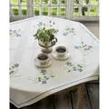 Image of Anchor Blue Flowers Tablecloth Cross Stitch Kit