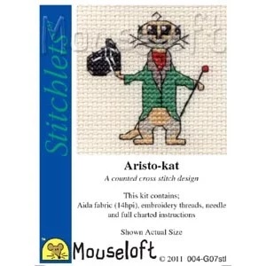 Image 1 of Mouseloft Aristo-kat Cross Stitch Kit