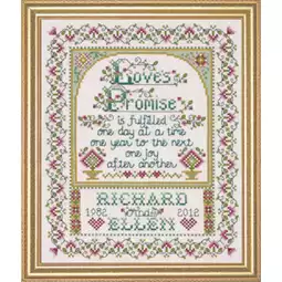 Design Works Crafts Love's Promise Wedding Sampler Cross Stitch Kit