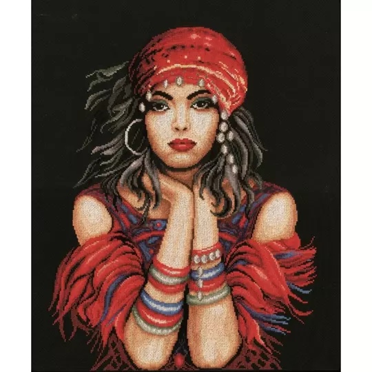 Image 1 of Lanarte Gypsy Girl Cross Stitch Kit
