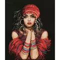 Image of Lanarte Gypsy Girl Cross Stitch Kit