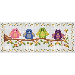 Fat Cat Twit Twoo Cross Stitch Kit