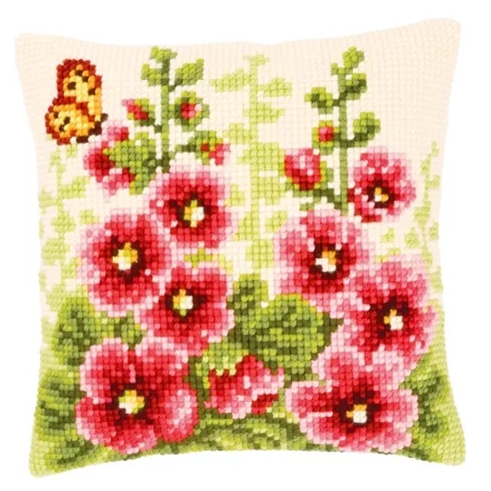 Image 1 of Vervaco Delphiniums Cushion Cross Stitch Kit
