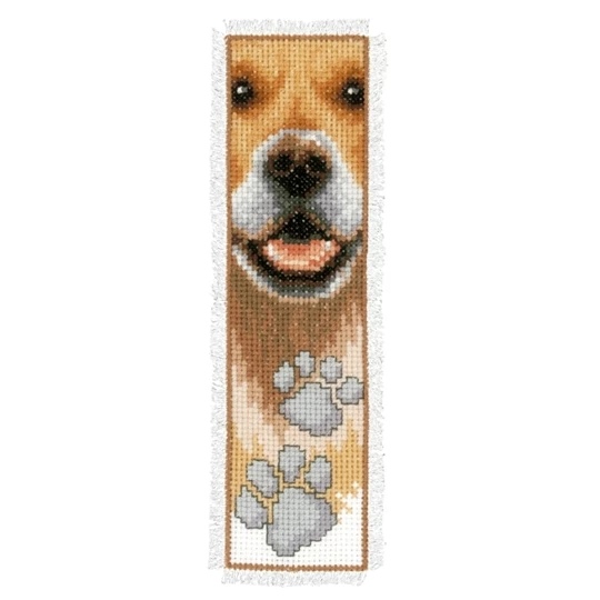 Image 1 of Vervaco Dog Footprint Bookmark Cross Stitch Kit