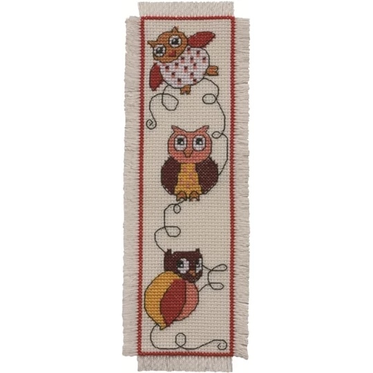 Image 1 of Permin Owl Bookmark Cross Stitch Kit