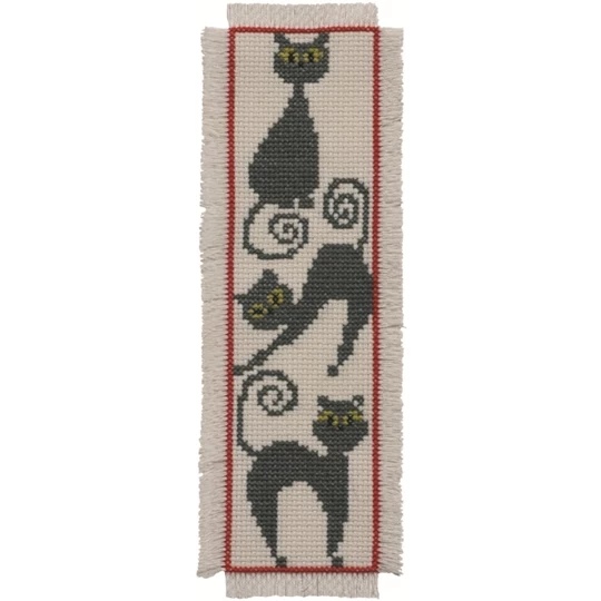 Image 1 of Permin Cat Bookmark Cross Stitch Kit