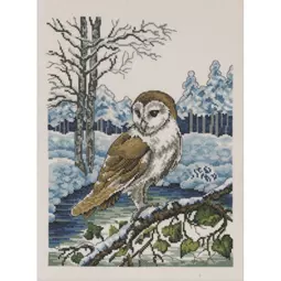 Permin Barn Owl - Evenweave Christmas Cross Stitch Kit