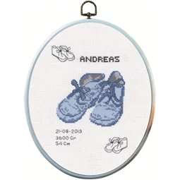 Permin Andreas Sampler Birth Sampler Cross Stitch Kit