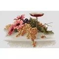Image of Luca-S Flowers and Grapes Cross Stitch Kit