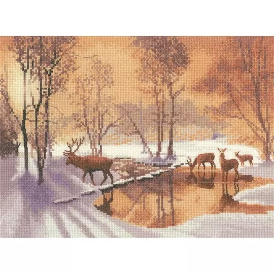 Image 1 of Heritage Stepping Stones - Evenweave Christmas Cross Stitch Kit
