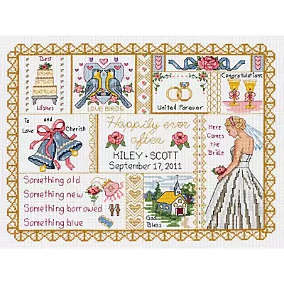 Image 1 of Janlynn Wedding Collage Cross Stitch Kit
