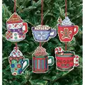 Image of Janlynn Christmas Cocoa Mug Ornaments Cross Stitch Kit