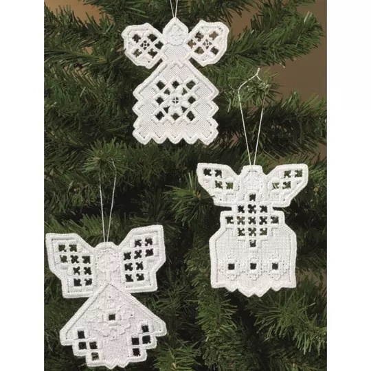 Image 1 of Permin Hardanger Angels I Embroidery Kit