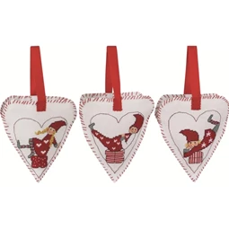 Permin Children and Gifts Tree Hearts Christmas Cross Stitch Kit