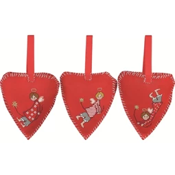 Permin Christmas Angel Tree Hearts Cross Stitch Kit