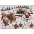 Permin Feeding the Horses Advent Christmas Cross Stitch Kit