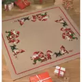 Image of Permin Santa Family Tree/Gift Mat Christmas Cross Stitch Kit