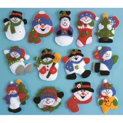Design Works Crafts Snowman Ornaments Christmas Craft Kit