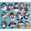 Image of Design Works Crafts Snowman Ornaments Christmas Craft Kit
