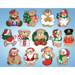 Design Works Crafts Teddy Ornaments Christmas Craft Kit