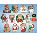 Image of Design Works Crafts Teddy Ornaments Christmas Craft Kit