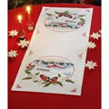 Image of Anchor Bullfinch Circle Scene Runner Christmas Cross Stitch Kit